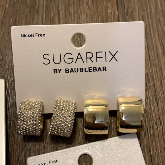 NWT Sugarfix by Baublebar Lot of 5 Earrings including Hoops, Drop and Mi… - Picture 5 of 6